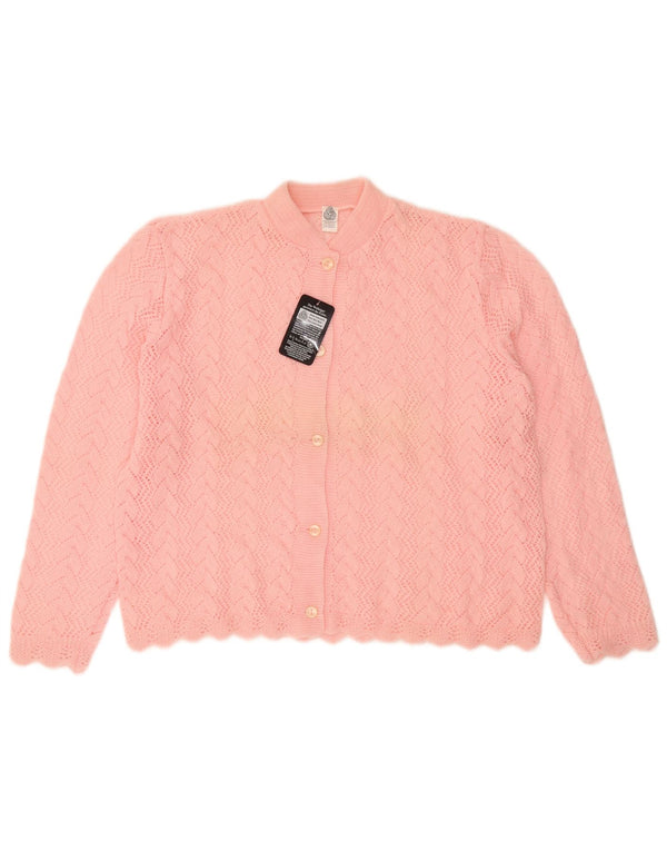 Vintage γυναικεία ζακέτα UK 16 Large Pink New Wool