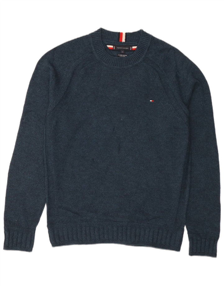 Ανδρικό πουλόβερ Tommy Hilfiger Crew Neck Jumper Medium Navy Blue Lambswool