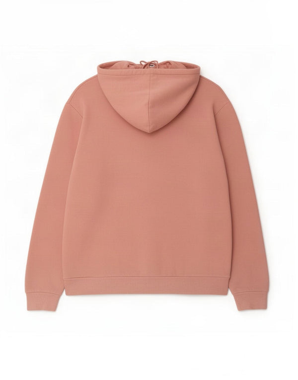 Zara Mens Hoodie Jumper XL Pink Cotton