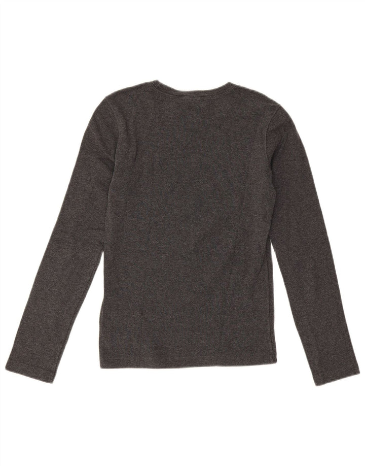 Γυναικείο τοπ Ralph Lauren μακρυμάνικο UK 10 Small γκρι βαμβακερό