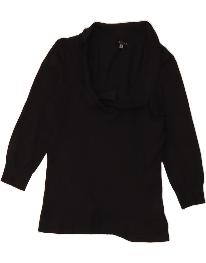 COAST Womens 3/4 Sleeve Roll Neck Jumper Sweater UK 12 Medium Black Modal Vintage Coast and Second-Hand Coast from Messina Hembry 