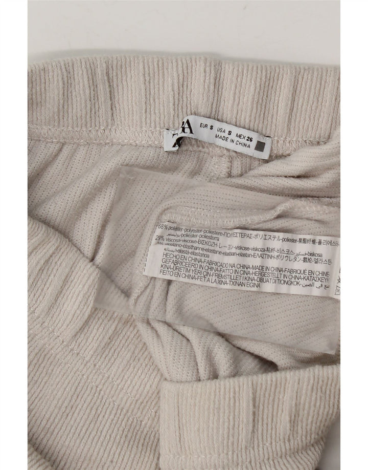 Zara Γυναικεία φόρμα παντελόνι UK 10 Small Grey Polyester