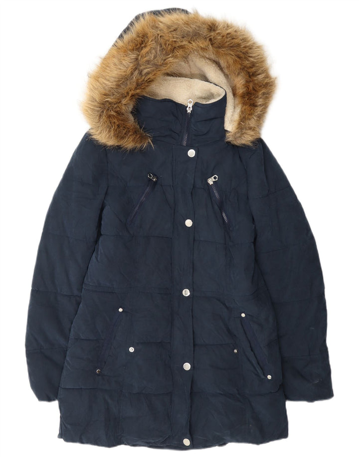 Nautica Γυναικείο μπουφάν με κουκούλα UK 14 Medium Navy Blue Polyester