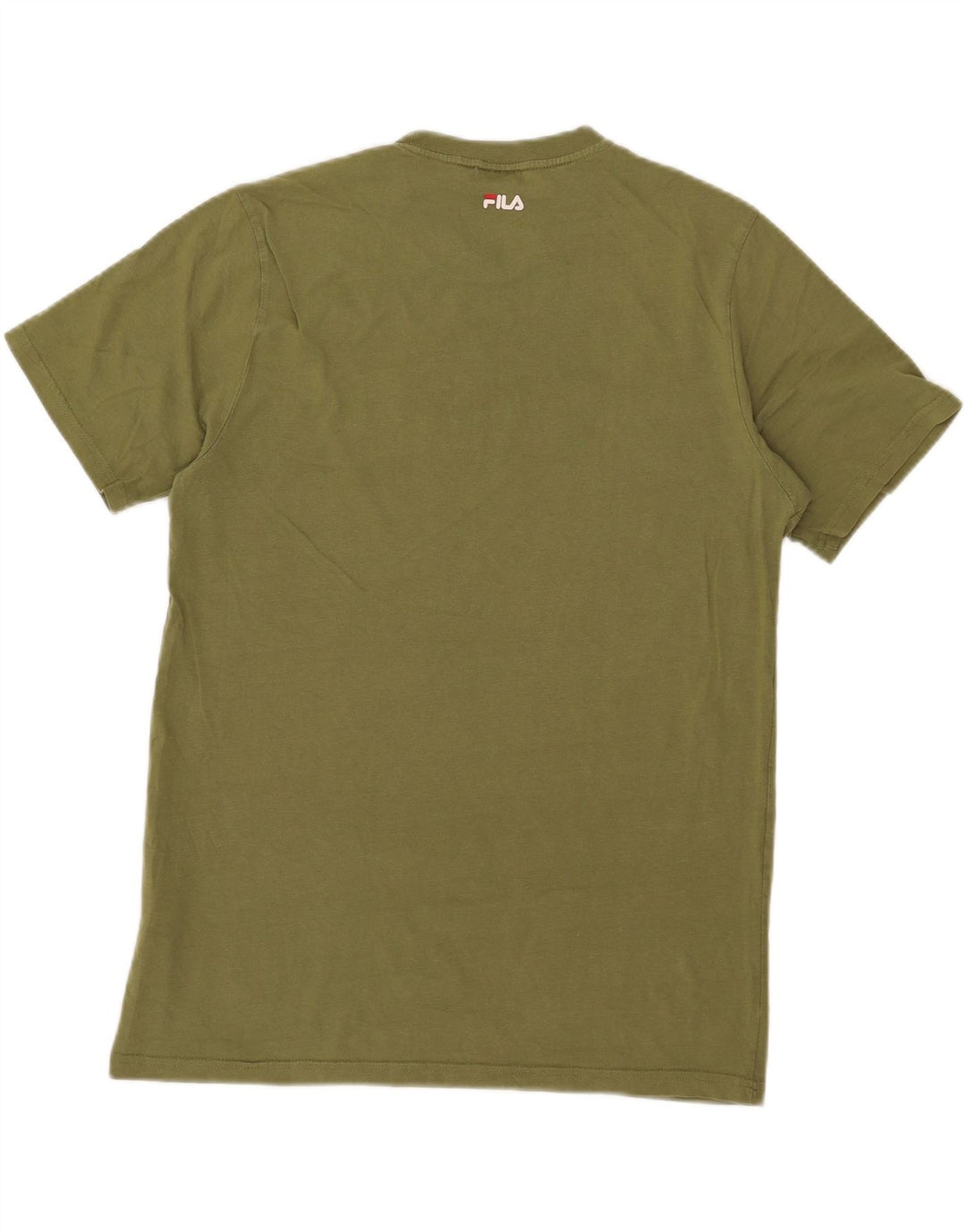 Ανδρικό γραφικό T-Shirt Fila Top μεγάλο χακί βαμβακερό