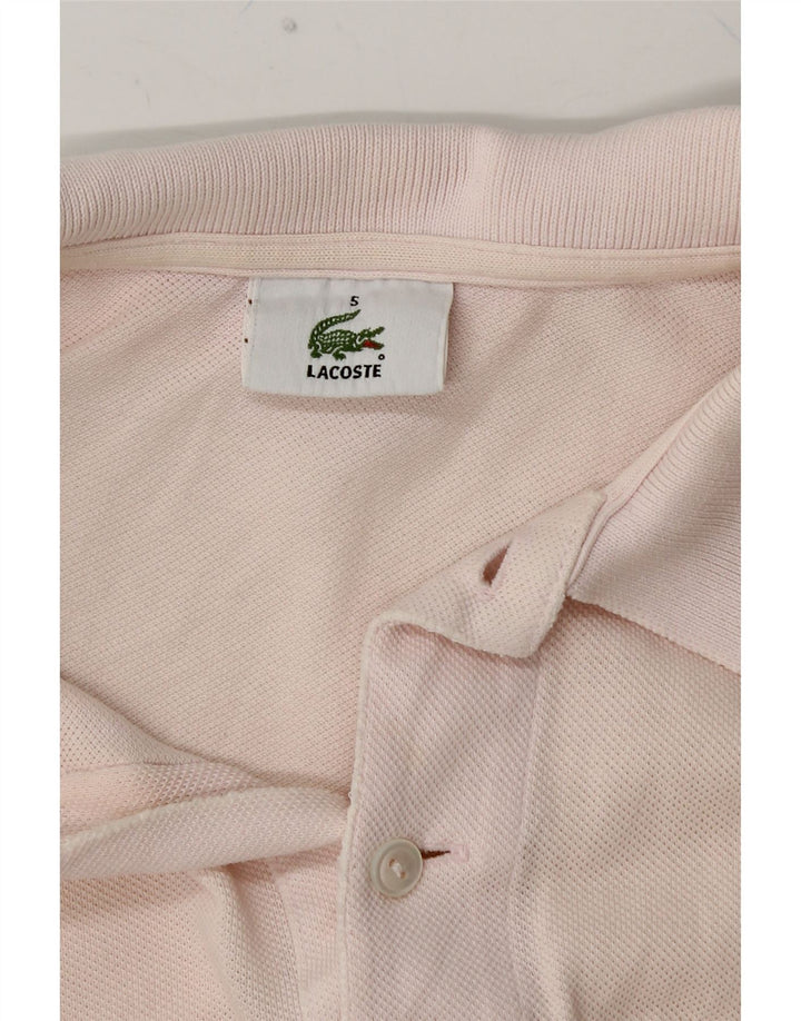 LACOSTE Ανδρικό Πόλο Μπλουζάκι Νούμερο 5 Μεγάλο Ροζ