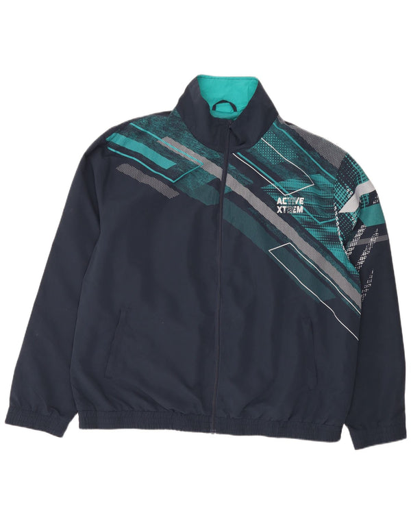 Ανδρική αθλητική φόρμα Atlas For Men Top Jacket XL Navy Blue Geometric Polyester