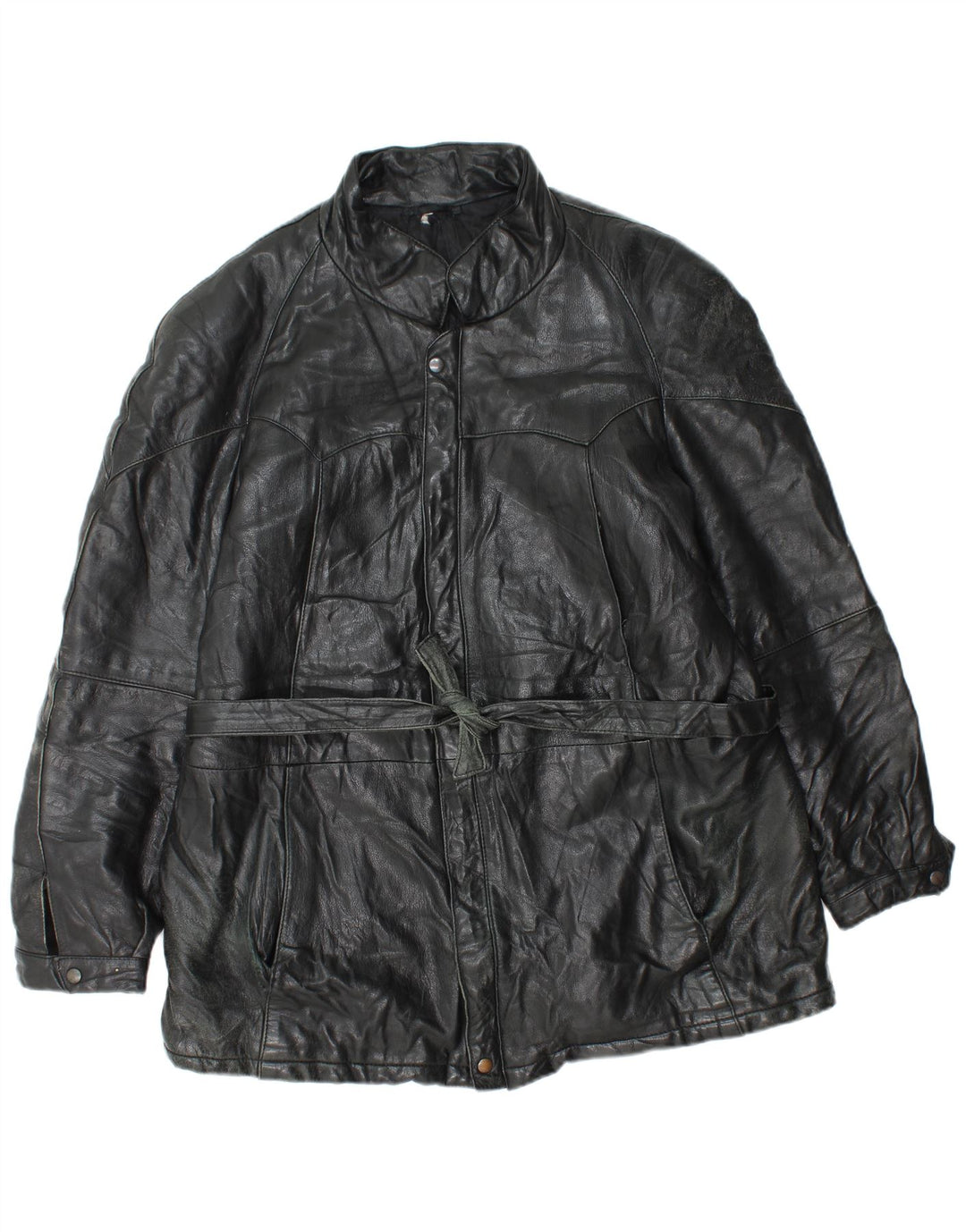 Vintage Ανδρικό Δερμάτινο Μπουφάν UK 38 Medium Μαύρο