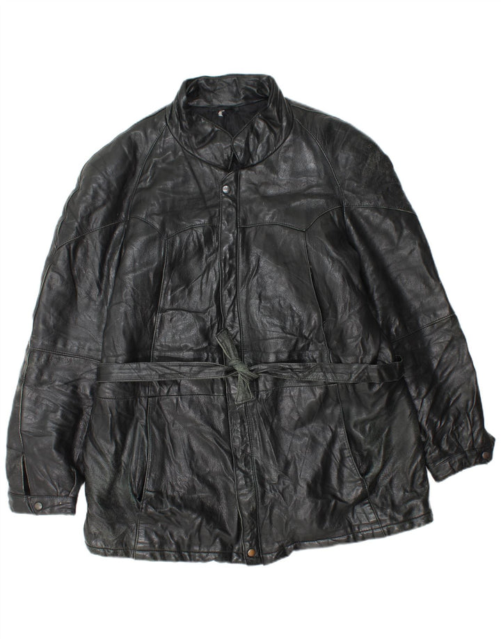 Vintage Ανδρικό Δερμάτινο Μπουφάν UK 38 Medium Μαύρο