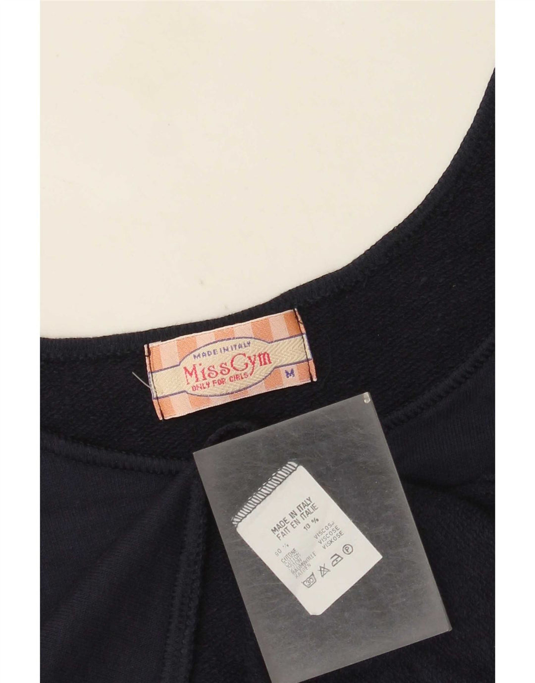 Vintage Γυναικείο Crop Γιλέκο UK 14 Medium Navy Blue Cotton