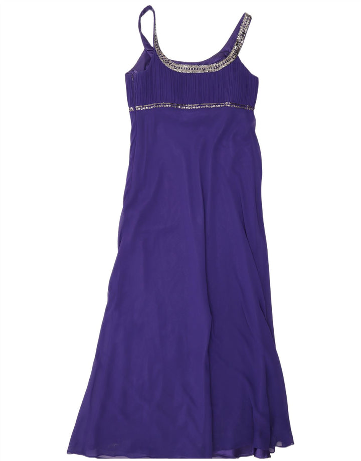 Ντεμπούτο Γυναικείο Αμάνικο Maxi Φόρεμα UK 14 Medium Purple Polyester