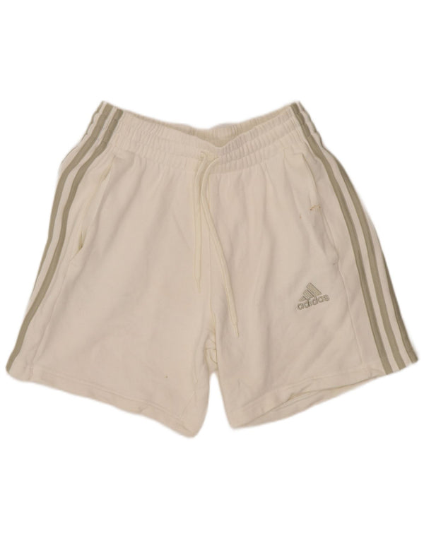 Γυναικείο αθλητικό σορτς Adidas UK 8 μικρό λευκό βαμβακερό