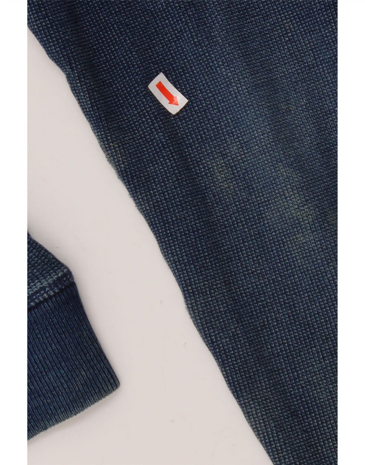 Ανδρικό πουλόβερ με κουκούλα με φερμουάρ FAT FACE Βαμβακερό μεσαίο ναυτικό