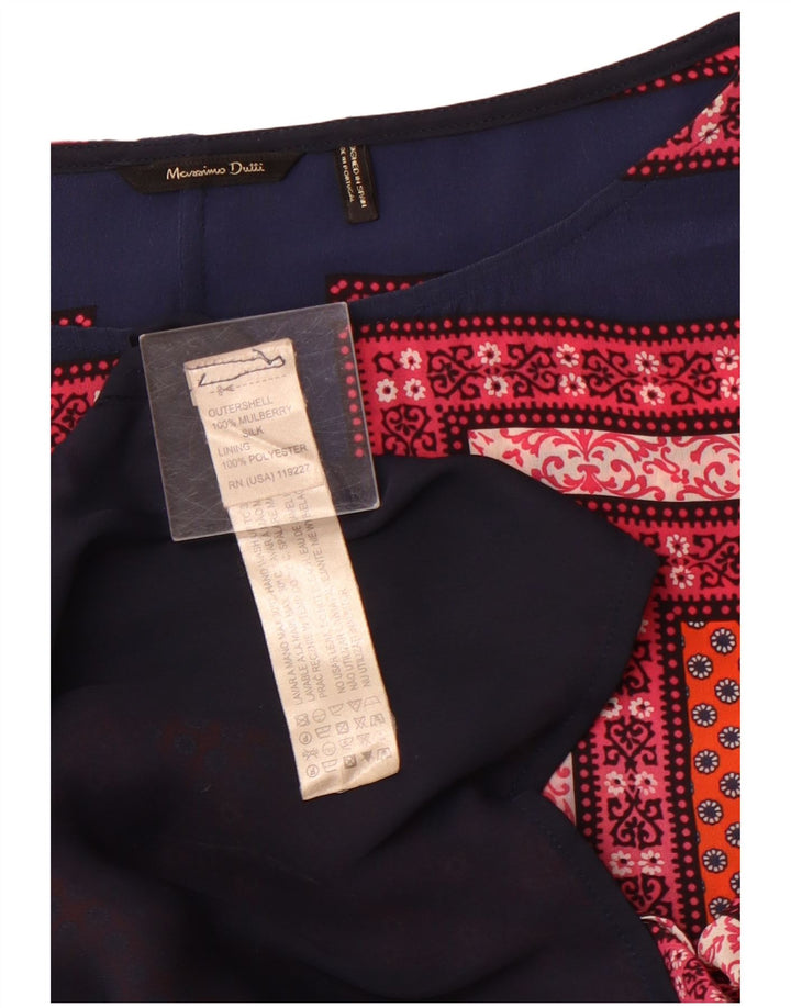 MASSIMO DUTTI Γυναικείο φόρεμα 3/4 Sleeve Shift UK 12 Medium Orange Floral