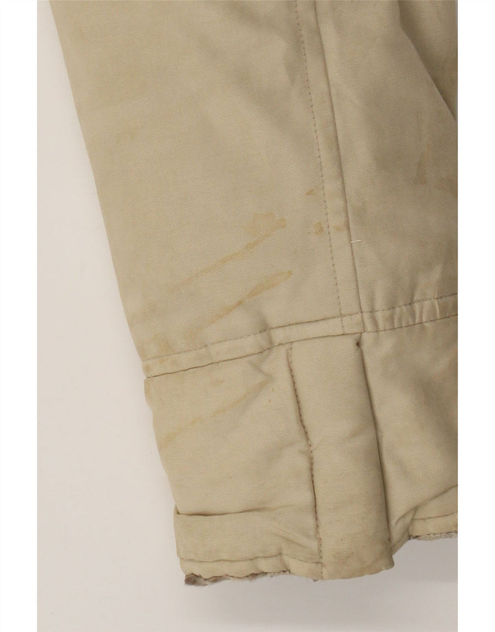 Woolrich Γυναικείο μπουφάν με επένδυση UK 14 μεσαίο μπεζ βαμβακερό