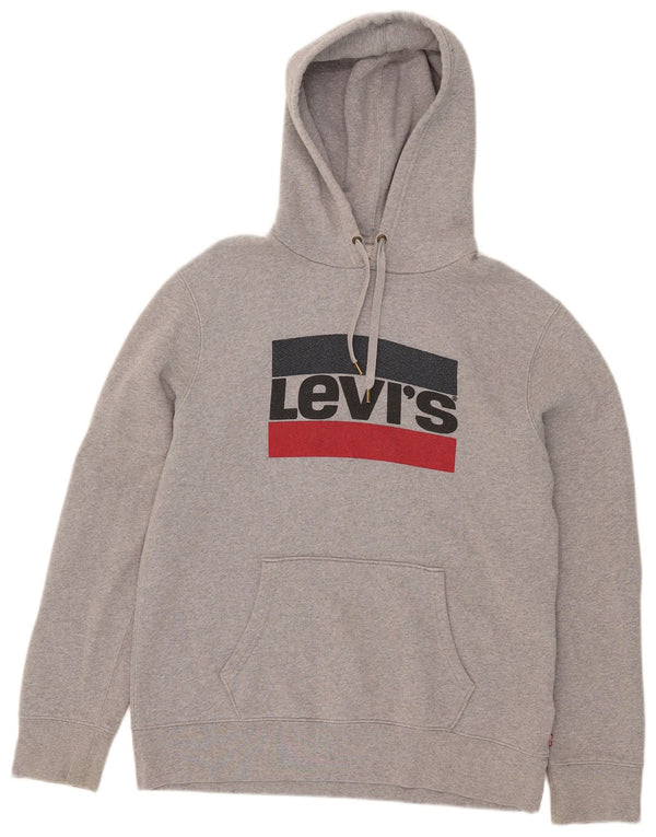 Ανδρικό γραφικό κουκούλα Levi's μεγάλο γκρι βαμβακερό