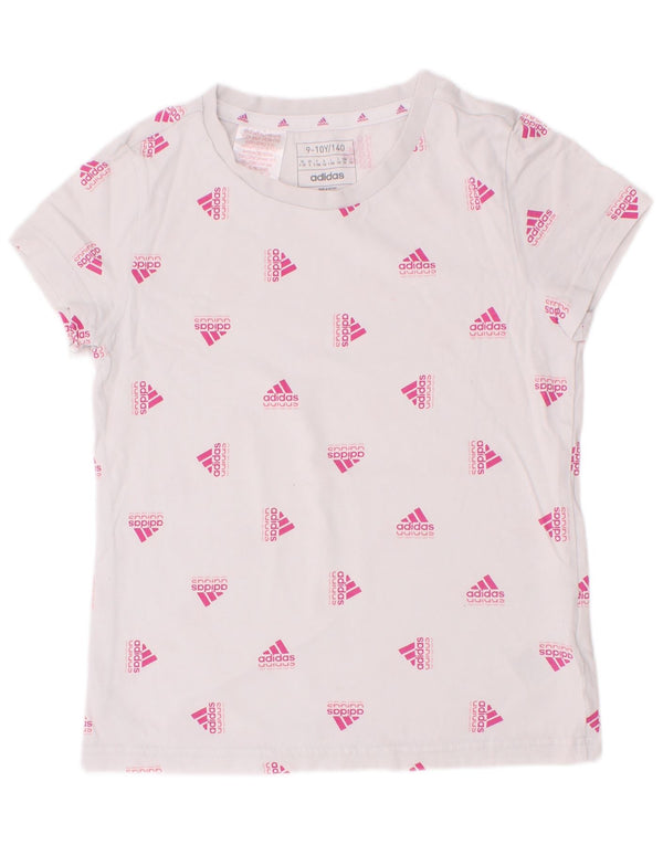 Adidas Graphic T-Shirt Top 9-10 ετών Λευκό βαμβακερό
