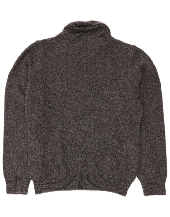 BARBOUR Boys Shawl Neck Jumper πουλόβερ 15-16 ετών 2XL Γκρι Fair Isle Wool