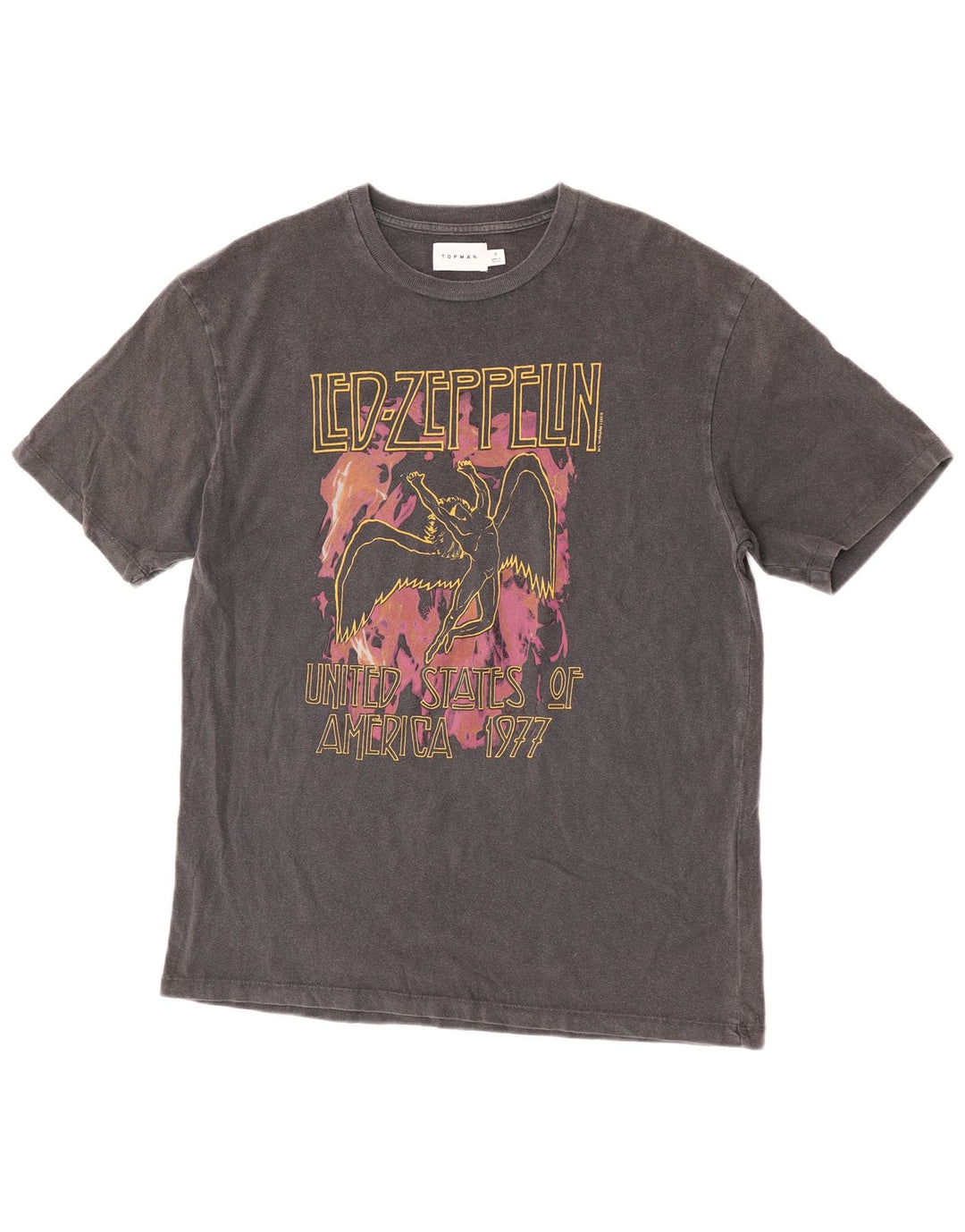 Ανδρικό γραφικό μπλουζάκι Topman Top Small γκρι βαμβακερό