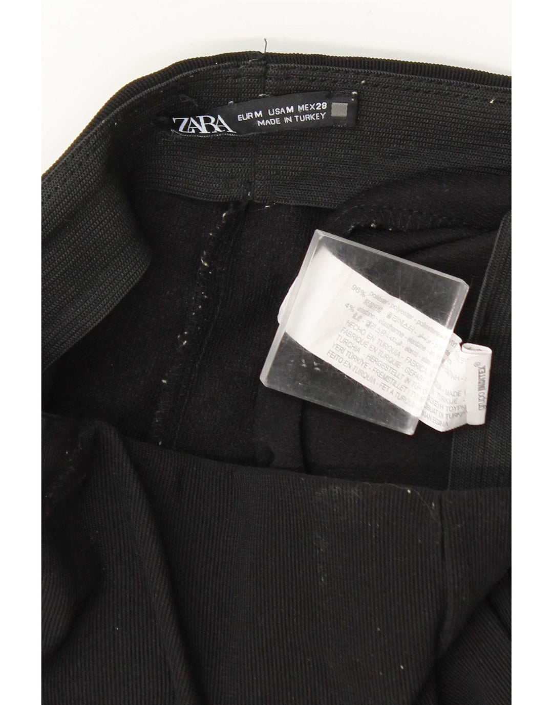 Zara Γυναικεία κολάν Flare UK 14 Medium Black Polyester