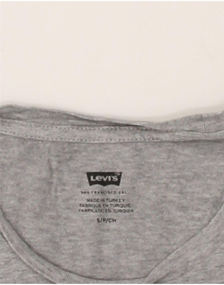 LEVI'S Mens Graphic T-Shirt Top Small Grey Cotton Vintage Levi's and Second-Hand Levi's from Messina Hembry 