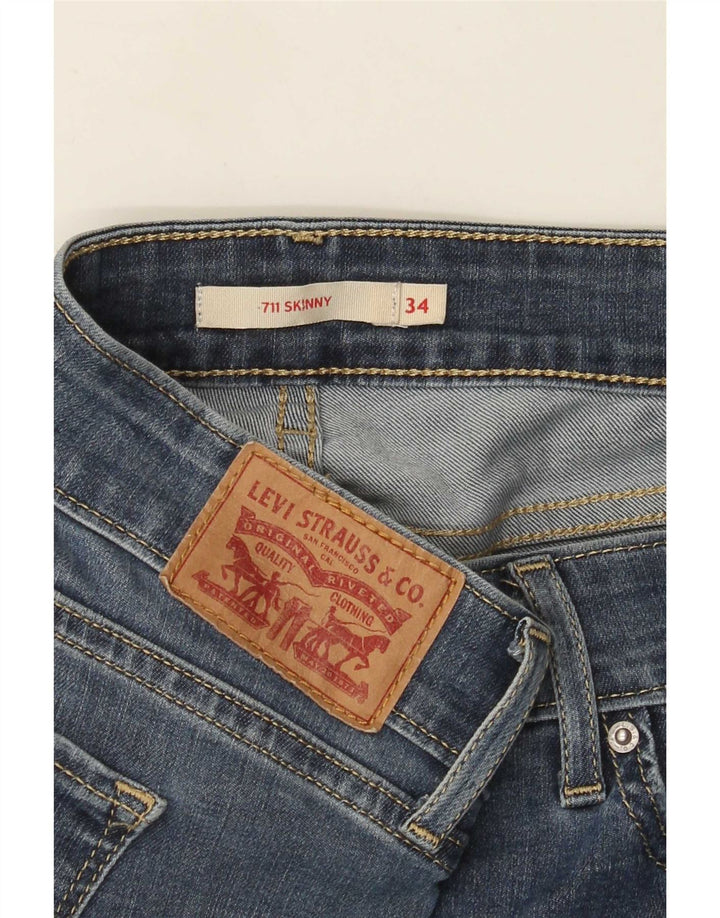 Levi's Womens 711 Skinny Jeans W34 L30 Blue