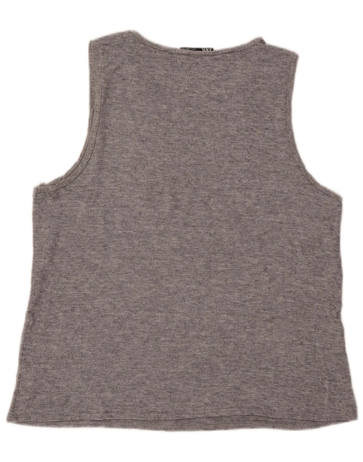 Zara Γυναικείο Γιλέκο Τοπ UK 16 Large Grey Fair Isle