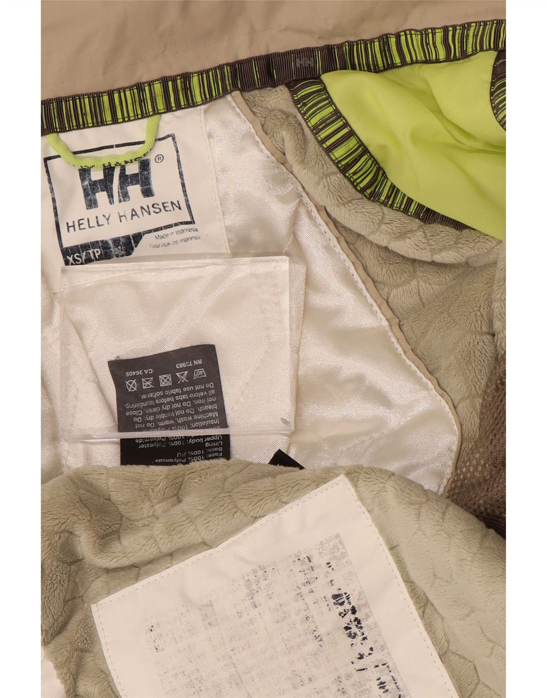 HELLY HANSEN Γυναικείο Μπουφάν με κουκούλα αντιανεμικό UK 6 XS Λευκό