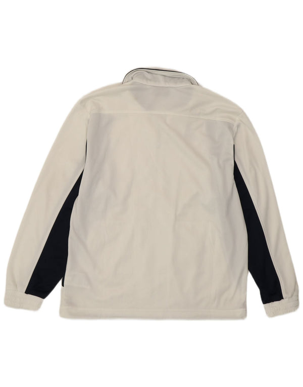 Ανδρική αθλητική φόρμα LOTTO Top μπουφάν μεσαίου λευκού χρώματος πολυεστέρας