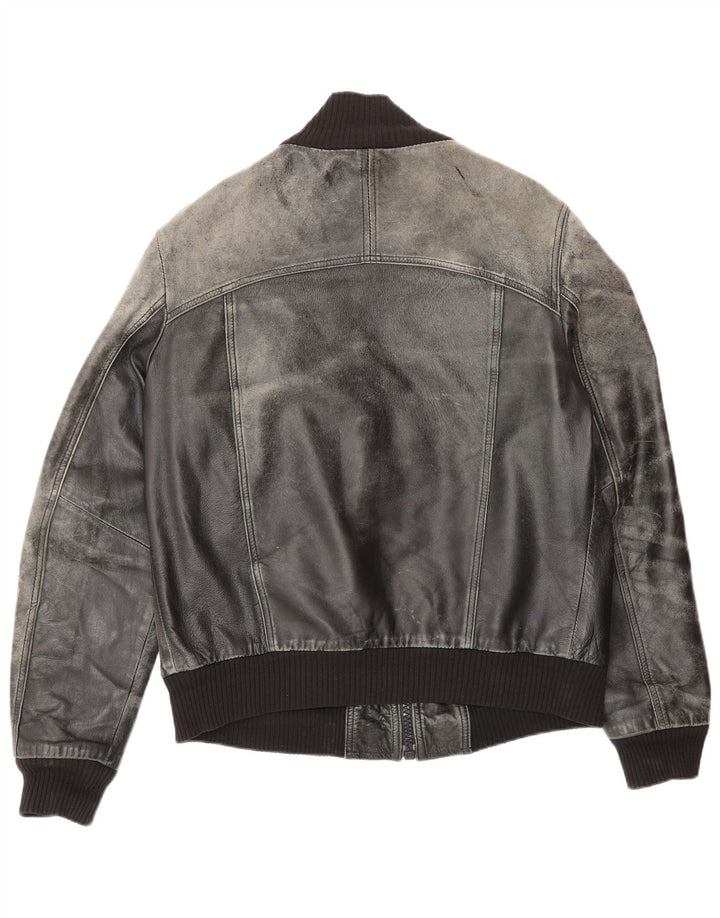 Vintage Ανδρικό Δερμάτινο Μπουφάν UK 38 Medium Black Leather