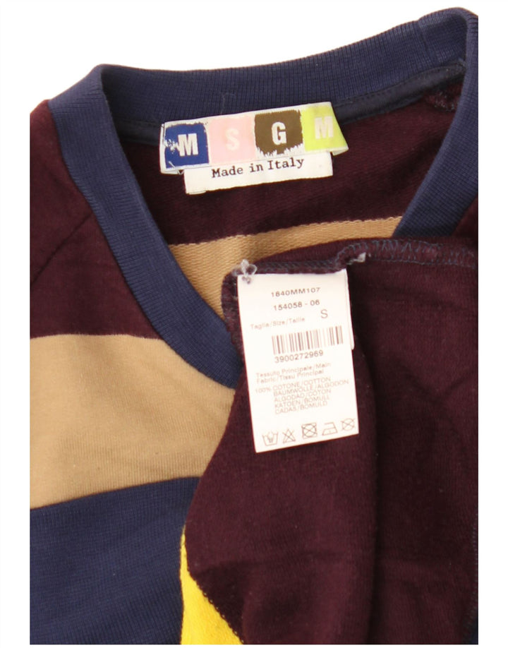 Ανδρικό φούτερ MSGM Jumper Μικρό πολύχρωμο βαμβακερό ριγέ