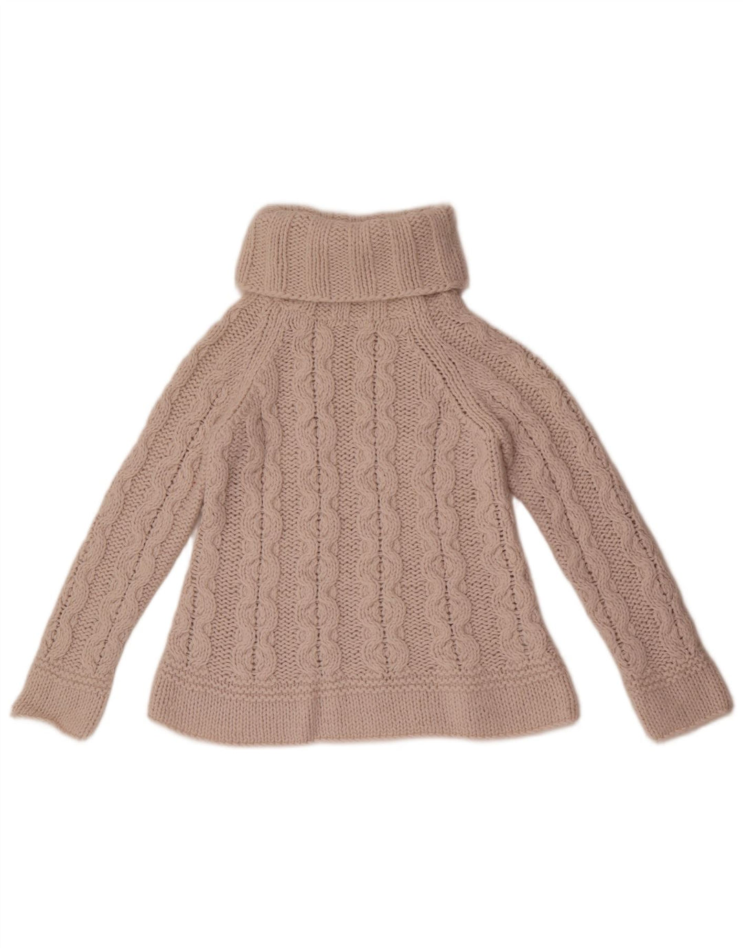 Marks & Spencer Γυναικείο πουλόβερ με ρολό λαιμόκοψη UK 10 Small Beige Ακρυλικό