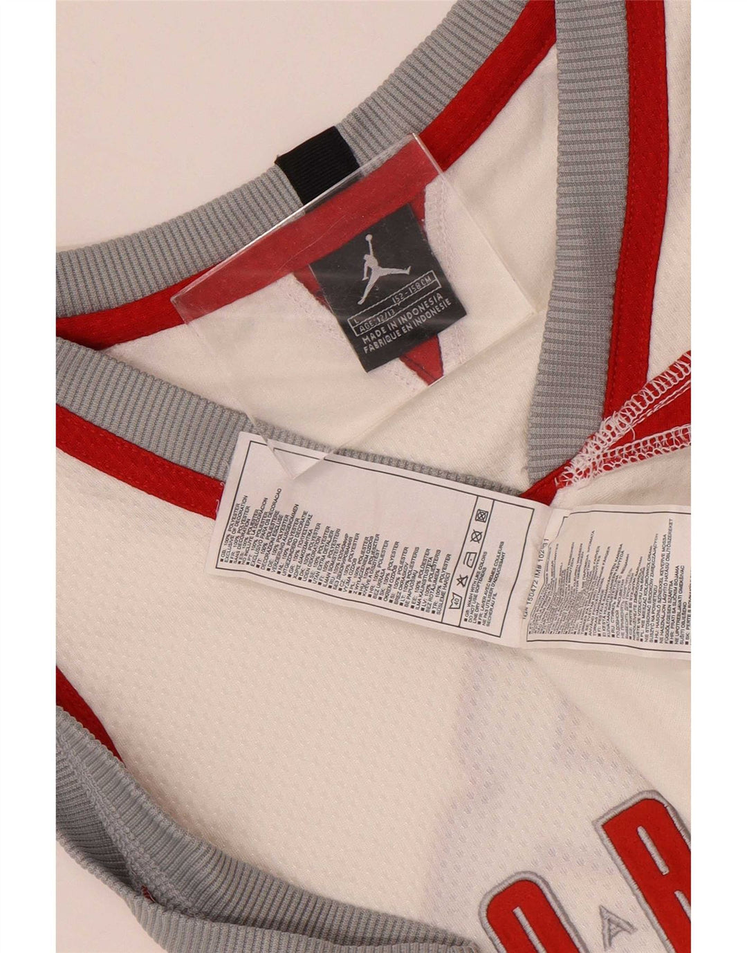 Jordan Boys Graphic Vest Top 12-13 Years Large White Colorblock Polyester