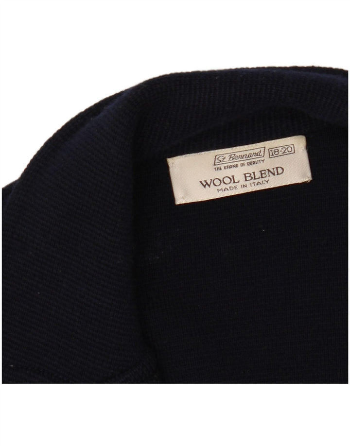 ST. BERNARD Γυναικείο σακάκι σακάκι με 4 κουμπιά UK 18/20 XL Navy Blue Wool