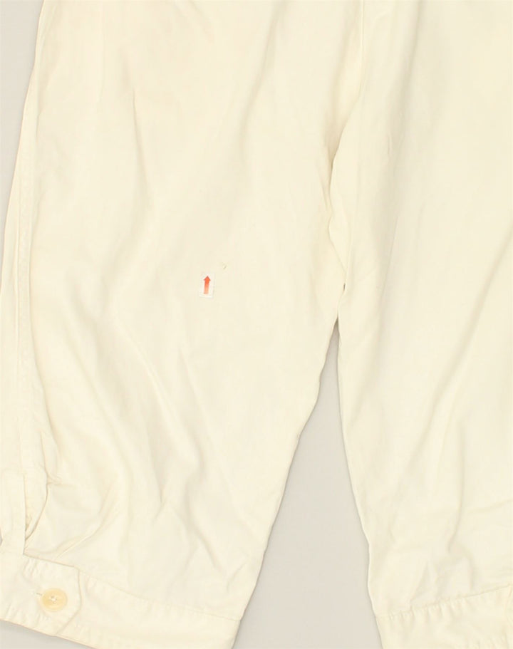 MASSIMO DUTTI Womens Straight Capri Trousers W28 L18 White Cotton | Vintage Massimo Dutti | Thrift | Second-Hand Massimo Dutti | Used Clothing | Messina Hembry 