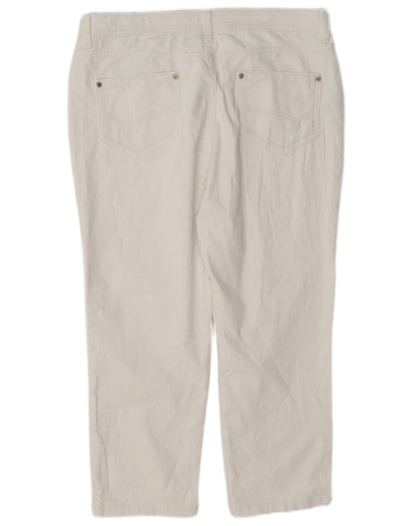 Γυναικεία Marks & Spencer Per Una Cropped Παντελόνι UK 14 Large W34 L22 White