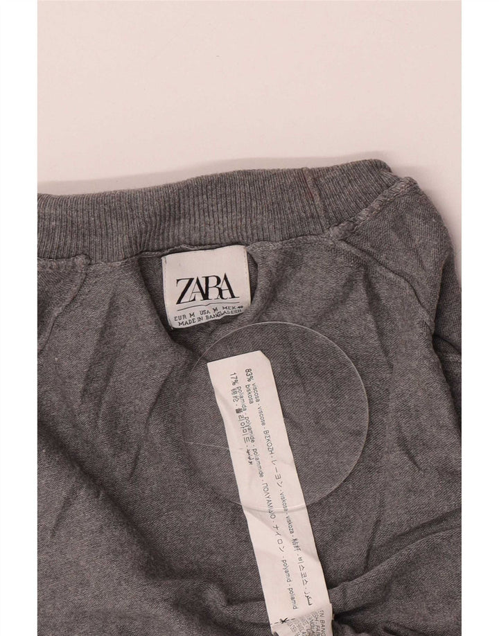 Ανδρικό πουλόβερ Zara με ρολό λαιμόκοψη, μεσαίο γκρι βισκόζη