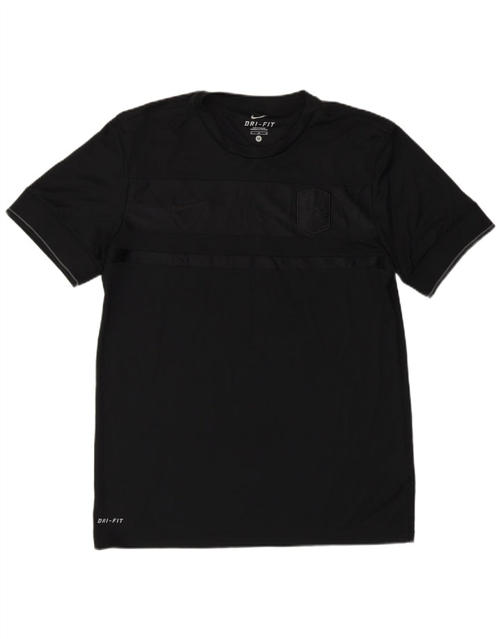 Ανδρικό T-Shirt Nike Dri Fit Top από μεσαίο μαύρο πολυεστέρα