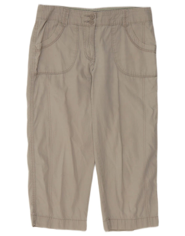 Marks & Spencer Γυναικείο παντελόνι Capri UK 8 Small W29 L20 Beige βαμβακερό