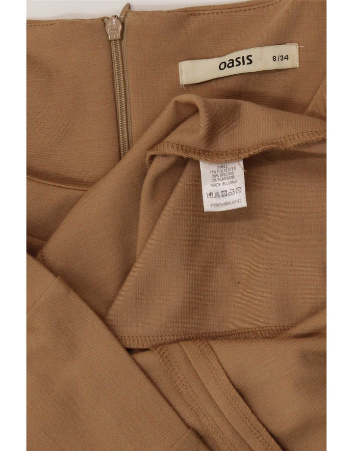 Oasis Γυναικείο Αμάνικο Bodycon Φόρεμα UK 8 Μικρός καφέ πολυεστέρας