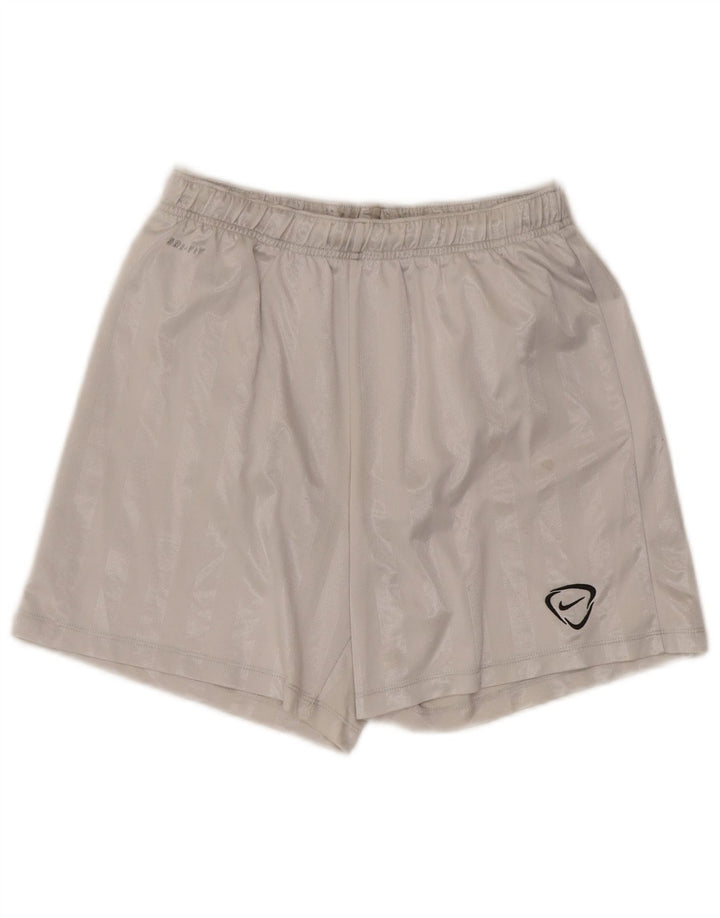 Ανδρικό αθλητικό σορτς Nike Dri Fit με μεσαίο λευκό ριγέ πολυεστέρα