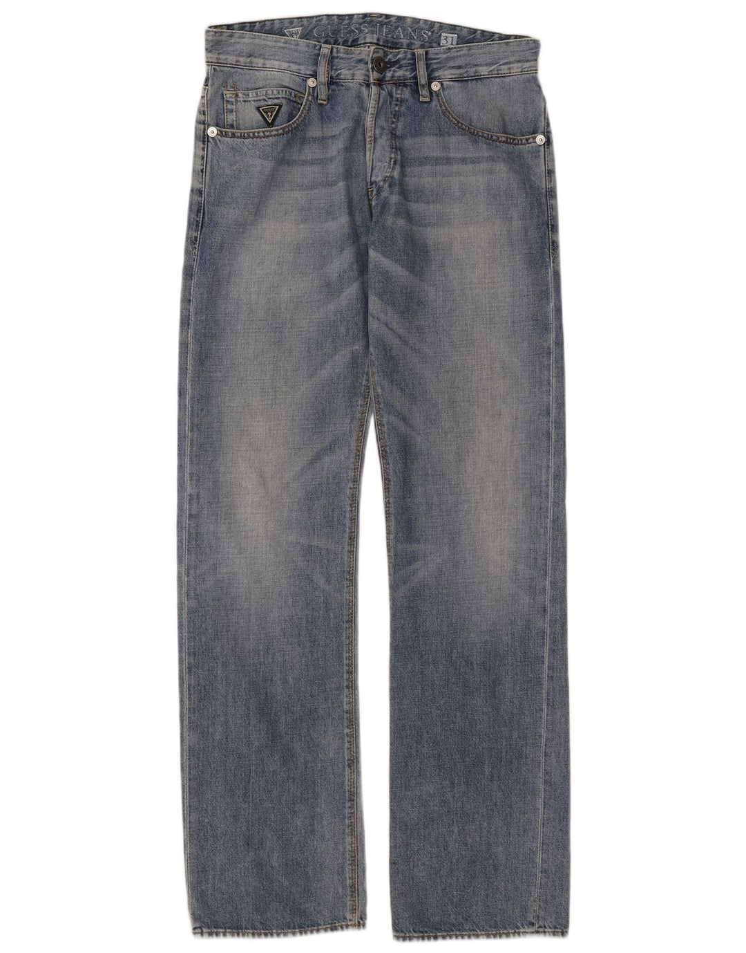 Guess Γυναικείο ίσιο τζιν W31 L34 Μπλε βαμβακερό