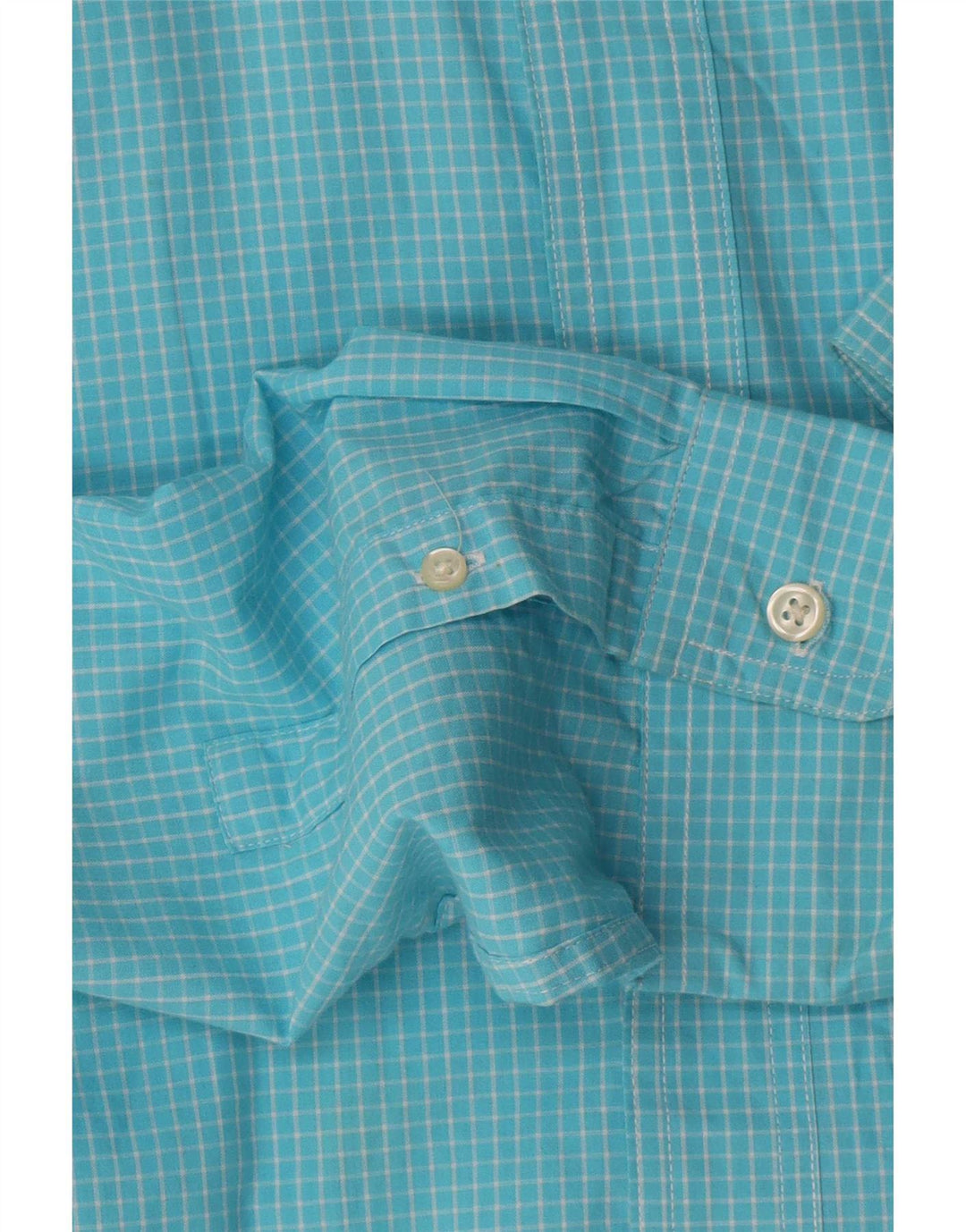 Chaps Ανδρικό πουκάμισο Easy Care XL Blue Check Cotton