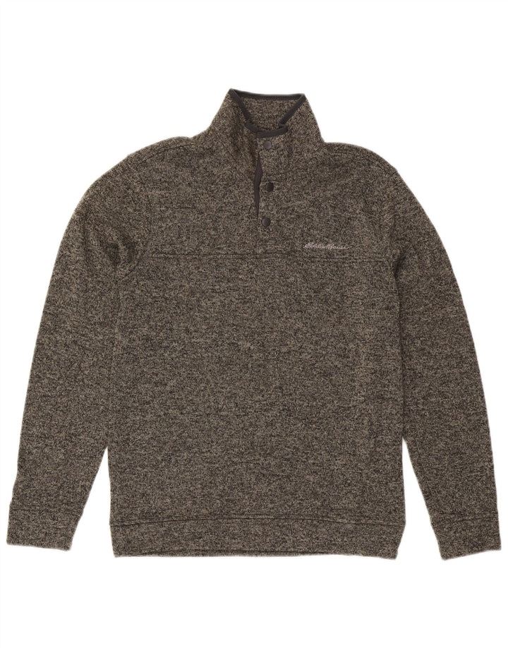 Eddie Bauer Ανδρική μπλούζα με λαιμόκοψη με κουμπιά πουκάμισο από μικρού γκρι πολυεστέρα