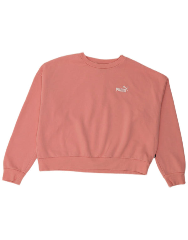 Puma γυναικεία φούτερ μεγάλου μεγέθους Crop Jumper UK 16 μεγάλο ροζ βαμβακερό