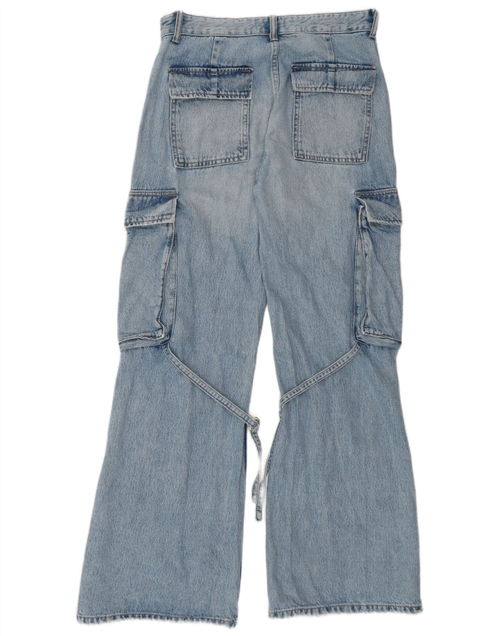 Γυναικείο τζιν ZARA Cargo Flared EU 36 XS W26 L32 Μπλε βαμβακερό