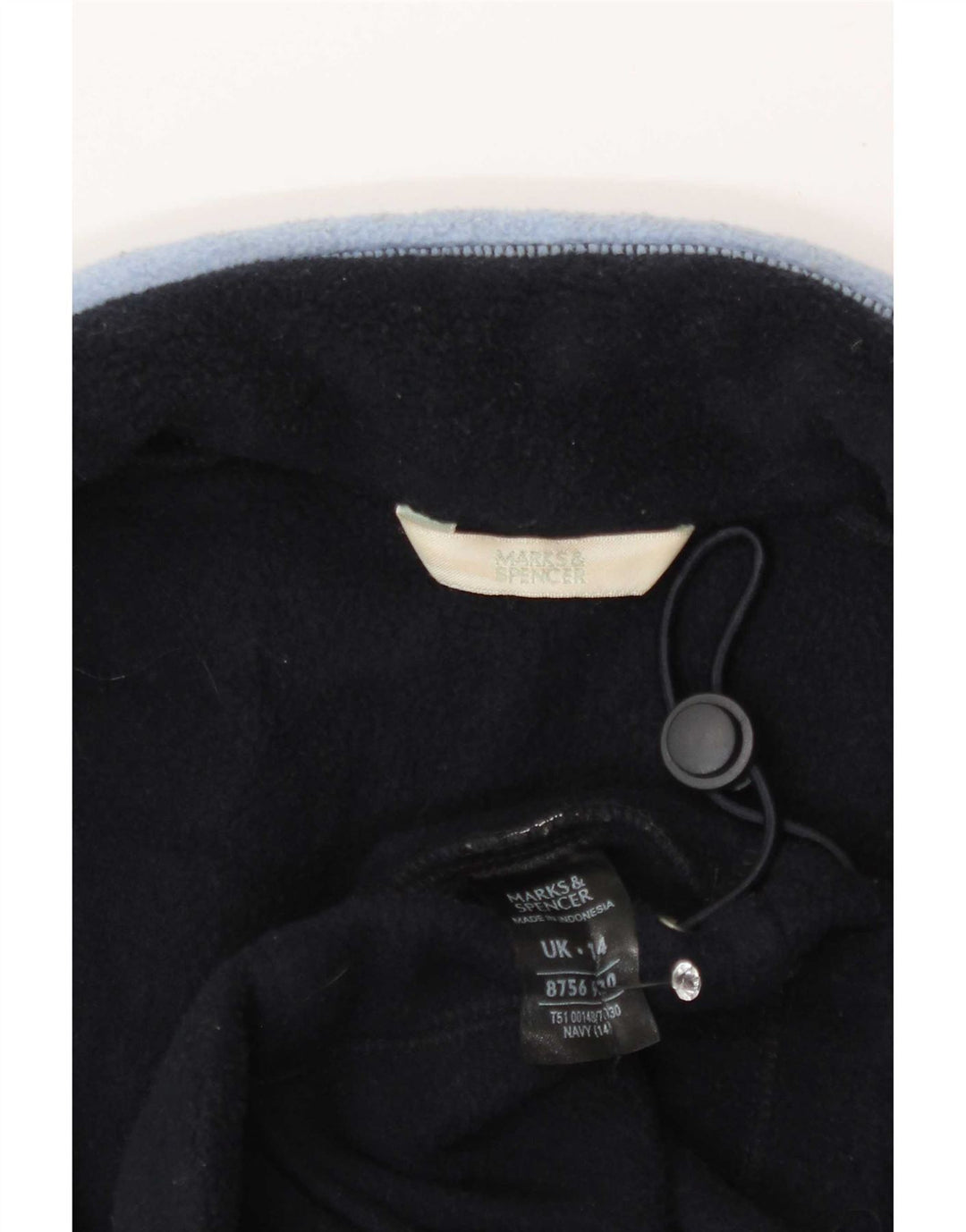 Γυναικείο Fleece Jacket Marks & Spencer UK 14 Large Navy Blue Polyester