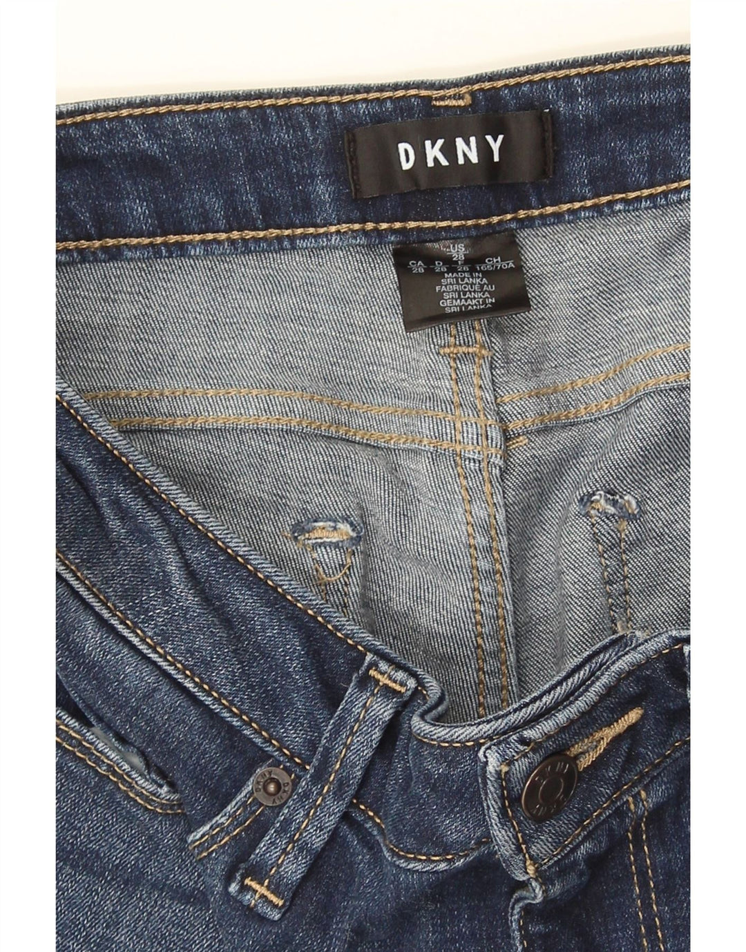 Dkny Γυναικεία Skinny Jeans W28 L28 Blue