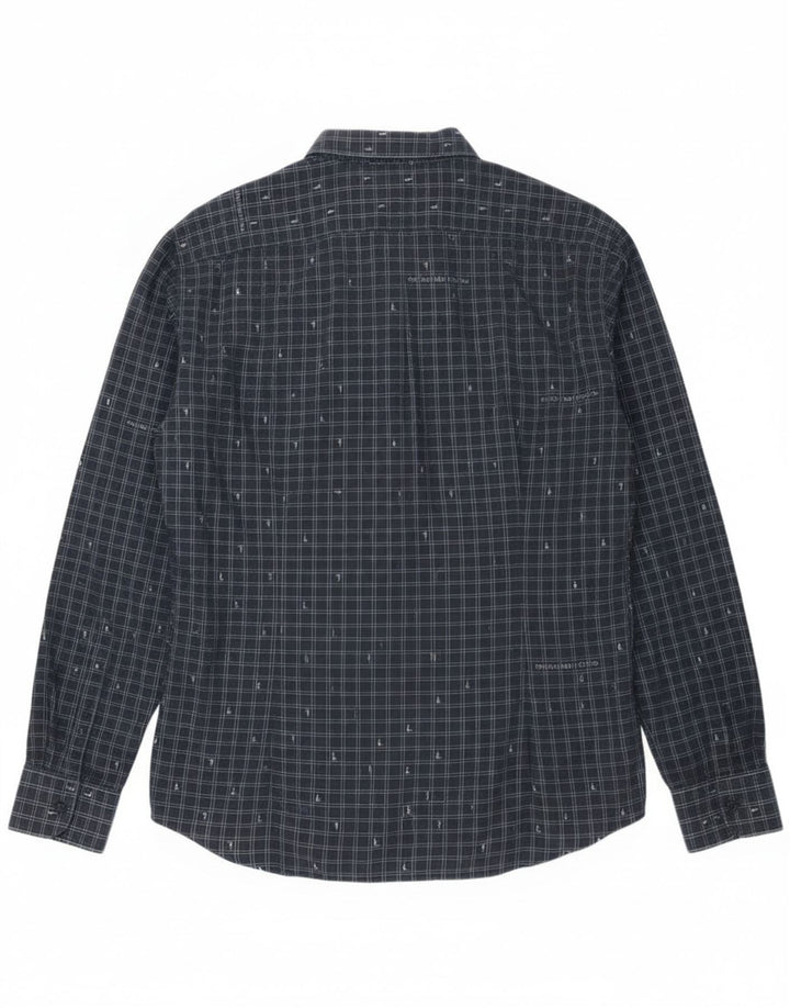 Ανδρικό πουκάμισο Trussardi Jeans Νούμερο 42 Large Navy Blue Gingham
