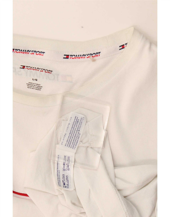 Ανδρικό T-Shirt Tommy Hilfiger Top μεγάλο λευκό βαμβακερό