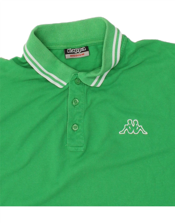 KAPPA Mens Polo Shirt Medium Green Cotton Vintage Kappa and Second-Hand Kappa from Messina Hembry 